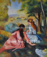 100% Hand-made Painting Oil Canvas In the Meadow Pierre Auguste Renoir's Portrait Oil Reproductions No Frame 2024 - buy cheap