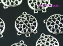 OMH al por mayor libre de ship50pcs la mariposa de plata tibetana colgantes y pendientes conectores resultados pendientes 25.5X20.5MM EH396 2024 - compra barato