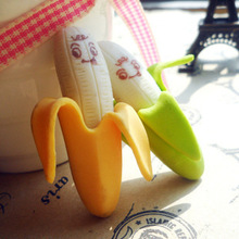4PCS Cute Banana-shaped Pencil Eraser Rubber Novelty Kids School Stationery Gift 2024 - buy cheap