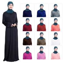 Мусульманское платье женское, свободное, красное, синее, черное, Абая, Дубай, длинная туника, кимоно, Jubah, Арабская, хиджаб, мусульманская одежда 2024 - купить недорого