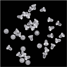 50Pcs/lot Stud Earring Transparent Rubber Stoppers Silicone Round Ear Plugging Blocked Safety Backs For Jewelry Findings 2024 - buy cheap
