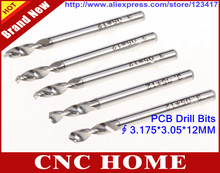Top Quality 10 Pcs 3.175*3.05MM Import PCB Drill Bits Set, CNC Router Bit, CNC Machine Drill Tools, Tungsten Steel Carbide Drill 2024 - buy cheap