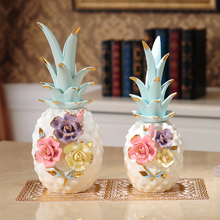 Estatuetas de abacaxi de cerâmica branca em miniatura, acessórios de decoração de casa, planta, fruta, bromel, artesanato, presentes de casamento 2024 - compre barato