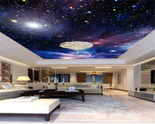 Beibehang papel de parede foto personalizada lindo céu estrelado teto estéreo zenideal mural 3d teto paredes 3 d 2024 - compre barato
