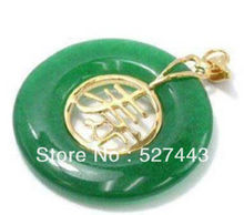 Оптовая продажа, Бесплатная доставка >>>> Новое резное ожерелье с зеленым камнем Kanji для женщин и мужчин, подвеска с бесплатной цепочкой 2024 - купить недорого