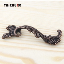 YNIZHURE Antique Furniture Handles Leaves Striped Carved Handle Drawer Door Knobs Jewelry Wood Box Bronze Cabinet Cupboard Pulls 2024 - buy cheap
