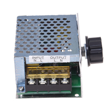 Voltage regulator Voltage Speed Controller SCR Dimmer + Shell AC 220V 4000W 2024 - buy cheap