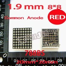 10PCS/LOT 1.9MM 8X8 Red Common Anode 20*20 LED Dot Matrix Digital Tube Module 788BS Advertising Lights Free shipping 2024 - buy cheap