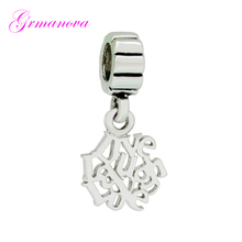 Free shipping Valentine's Day Letters Love Pendant European Big Hole Charm Beads Amulet Fit Pandora Bracelet Women's DIY Jewelry 2024 - buy cheap