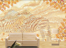 Custom 3D murals,zebra branches marble murals papel de parede,hotel restaurant  living room sofa TV wall bedroom wallpaper 2024 - buy cheap