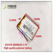 Bateria de íon de lítio/íon de lítio polímero, 3.7v 5000mah 825470 para tablet pc power bank gps e-book dvd mp3 2024 - compre barato