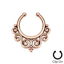 1 Piece Clip On Fake Septum Clicker Non Piercing Nose Ring Hoop Tribal Swirls 3 Colors For Choose 2024 - buy cheap
