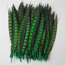 50Pcs/Lot Female Pheasant Tail Feathers 25-30CM Natural Grass green Pheasant Feathers For Crafts DIY Wedding Decorations Plumes 2024 - buy cheap