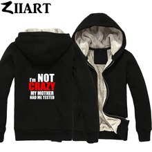 Letters Words TBBT Clip Art I'm Not Crazy My Mother Had Me Tested Boys Man Male Full Zip Autumn Winter Plus Velvet Parkas ZIIART 2024 - buy cheap