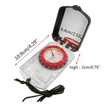 Sturdy Acrylic Ruler Magnifier Mirror Compass Lanyard Waterproof Pocket Size Outdoor Camping Hiking Portable Survival Tool 2024 - buy cheap