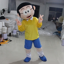 Doraemon nobita fantasia nobi menino, traje de mascote cosplay personagem desenho animado fantasia carnaval presente de aniversário halloween 2024 - compre barato