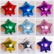5 pcs 10 inch Helium Foil Balloon Five-Point star Wedding Ball aluminum Balloons Inflatable Birthday toy Party Decoration 2024 - buy cheap