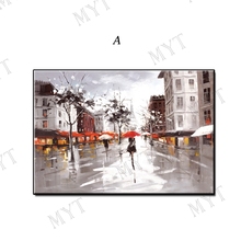 Modern wall art pictures Hand-painted on canvas abstract street view landscape Oil Painting for Living Room home Decor no framed 2024 - buy cheap