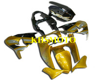Литьевая форма для мотоцикла KAWASAKI Ninja ZX9R 00 01 ZX 9R 2000 2001 zx9r ABS пластиковый золотой черный комплект обтекателей + подарки KV61 2024 - купить недорого