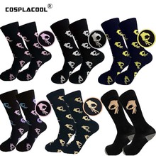 [COSPLACOOL]Unisex Harajuku Socks Men Women Casual Cotton Socks Printing Mens Women Soft Crew Socks Indoor Outdoor Sokken Meias 2024 - buy cheap