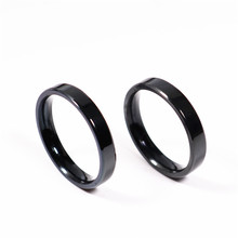 Mangopie anel de titânio 3mm, aço inoxidável, masculino e feminino, de noivado e casamento 2024 - compre barato