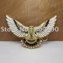 Flying eagle belt buckle with gold finish and enamel FP-01348 suitable for 4cm wideth belt with continous stock 2022 - купить недорого