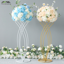 2Pcs/Lot Flower Vases Table Metal Vase Plant Dried Floral Holder Flower Pot Road Lead for Home/Wedding Corridor Decoration G096 2024 - buy cheap