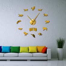 Reloj de pared grande para decoración del hogar, accesorio con diseño de perro de ganado australiano, cachorro, sin marco 2024 - compra barato