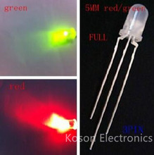 Difusor redondo de led 5mm, diodo diodo de led vermelho e verde em duas cores 2024 - compre barato