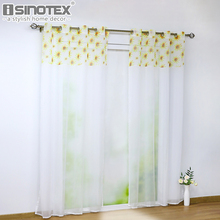 Sunflower Decorative Window Tulle Curtain Voile Sheer Drapes For Living Room Kitchen Modern Window Treatments Panel Curtains 2024 - buy cheap