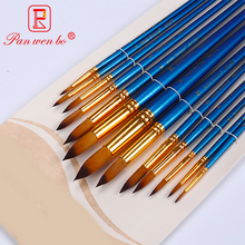 Tip Head Nylon Hair Blue Paint Brush Artists Paint Brush School Acrylic Gouache Art Paintbrushes Supplies 2024 - buy cheap