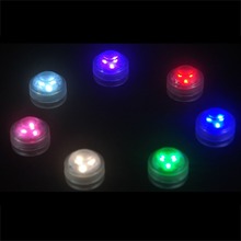 Flameless Electric Candle Lights Waterproof LED Wedding Decoration Floral Tea Lamp LED Aquarium Lamp 9 Colors outdoors party ues 2024 - buy cheap