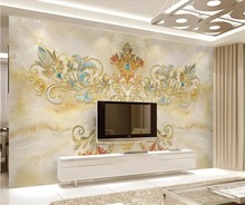 beibehang Custom wallpaper 3D Mural High-temperature burning European style Marble pattern TV background wall paper Royal flying 2024 - buy cheap