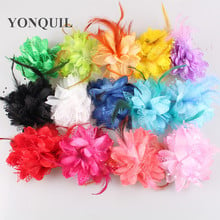 Multi Colors 11CM Sunflower Blooming Fabric Flower Brooch Women Hair Clip Boutique Silk Flower DIY Hair Accessories Hats Decor 2024 - buy cheap