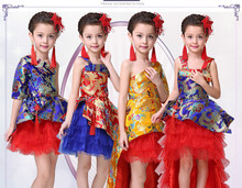 Children Flamenco Dress Girl Princess Dress Kids Trailing Skirts Chinese Traditional Dress Cheongsam Student Kids Dance Wear 18 2024 - buy cheap