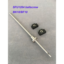 Sfu1204 200 300 350 400 450 500 600 mm bola parafuso final usinado + rm1204 bola porca bk10 bf10 apoio final para peças cnc 2024 - compre barato