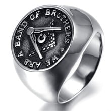 Anel masculino vintage com símbolo maçônico freemason, 7/8/9/10/11/12/13/14, para homens vintage 2024 - compre barato