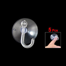 5 pcs Bathroom Kitchen Glass Clear Suction Cup Hook Wall Hangers 2024 - buy cheap