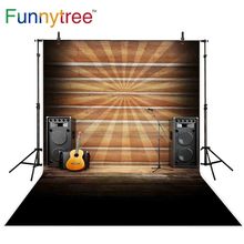 Funnytree-Fondo profesional de madera para estudio de fotografía, telón de fondo para escenario, música, tema, sonido, guitarra, micrófono, fotomatón 2024 - compra barato