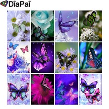 DIAPAI 100% Total Square/Rodada Broca 5D DIY Pintura Diamante "Flor borboleta" 3D Bordado Ponto Cruz Casa decoração 2024 - compre barato