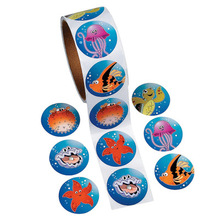 100pcs/Roll Undersea Animal Sealing Sticker Diary Decoration DIY Scrapbooking Label Cake Packaging Gift Box Round Stickers 2024 - buy cheap