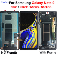 Tela amoled lcd para samsung galaxy note 9, touch screen, digitalizador, montagem com moldura, n960, n960f, n960ds, lcd 2024 - compre barato
