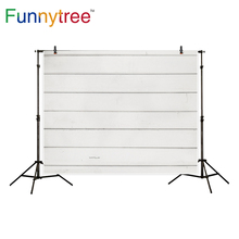 Funnytree-Fondo para fotografía, pared de madera blanca, simple, estudio fotográfico, sesión fotográfica, nuevo retrato 2024 - compra barato