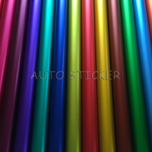 Premium 15 Colors Matte Metallic Chrome Car Vinyl ICE Satin Chrome Car Wraps Air Free Bubble For Vehicle Wraps 5/10/15/20*1.52M 2024 - buy cheap