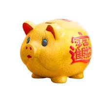 wholesale Ladies  Ceramic Golden Pig Savings Pot Savings Pot Creative Children's Gifts for Adult Living Room 2024 - buy cheap