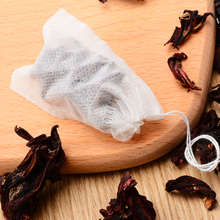 Sacos de chá vazios de tnt, sacos de chá vazios com fio de selagem térmica para chá e ervas 55x70mm com 100 peças 2024 - compre barato