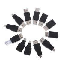 12 шт./компл. адаптер преобразователя данных OTG USB 2,0 A папа-мама Micro-B Mini-B 2024 - купить недорого