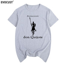 don quijote short sleeve Summer print T-shirt Cotton Men T shirt New women TEE 2024 - buy cheap