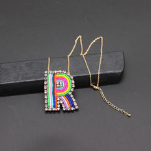New Bohemian Rhinestone Rice Beads Large Letter Necklace Fashion Necklace Luxury street dance party exaggerated necklacem  756 2024 - buy cheap