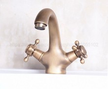Antique bathroom Faucet Brass Sink hot and cold water Tap bath Basin Sink Mixer Double Handle znf250 2024 - buy cheap